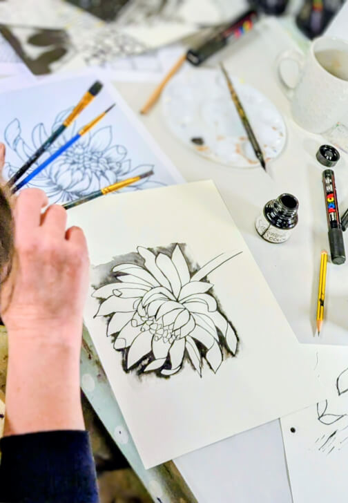 Drawing and Painting Techniques Course with Sally