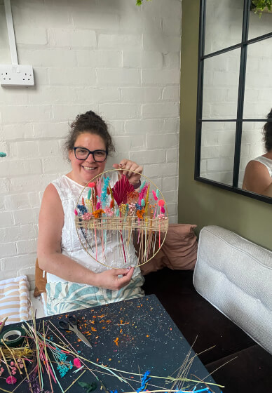 Dried Flower Hoop Wreath Workshop