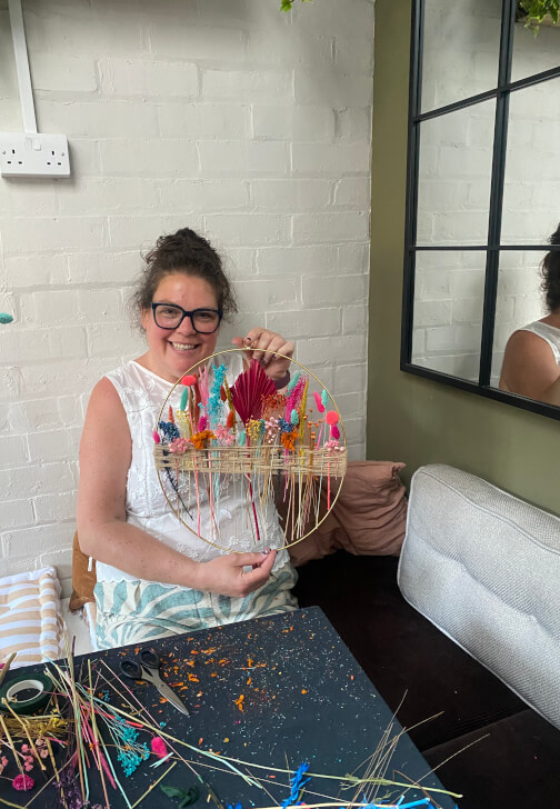 Dried Flower Hoop Wreath Workshop