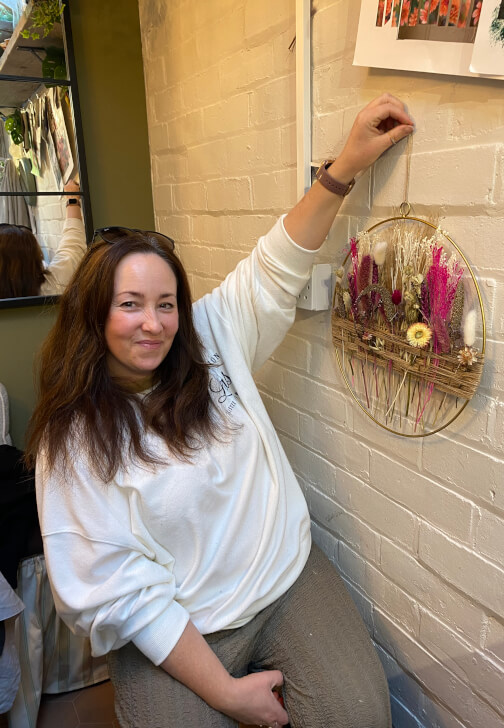 Dried Flower Hoop Wreath Workshop