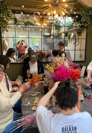 Dried Flower Hoop Wreath Workshop