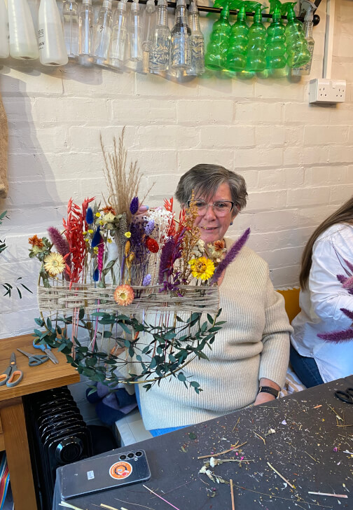 Dried Flower Hoop Wreath Workshop