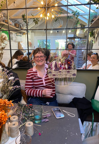 Dried Flower Hoop Wreath Workshop