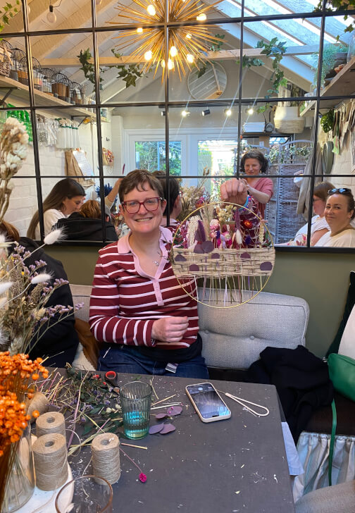 Dried Flower Hoop Wreath Workshop