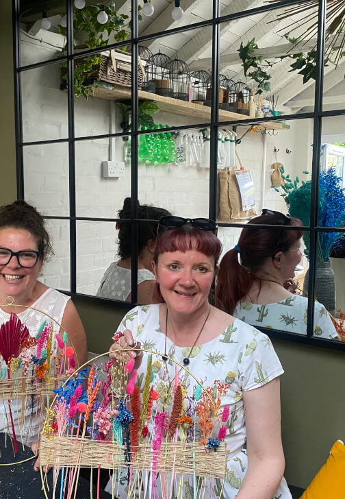 Dried Flower Hoop Wreath Workshop