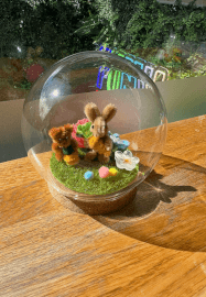 Easter Twist Stick Mini Bunny Terrarium DIY with FREE Matcha