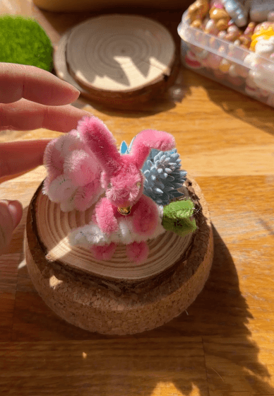 Easter Twist Stick Mini Bunny Terrarium DIY with FREE Matcha