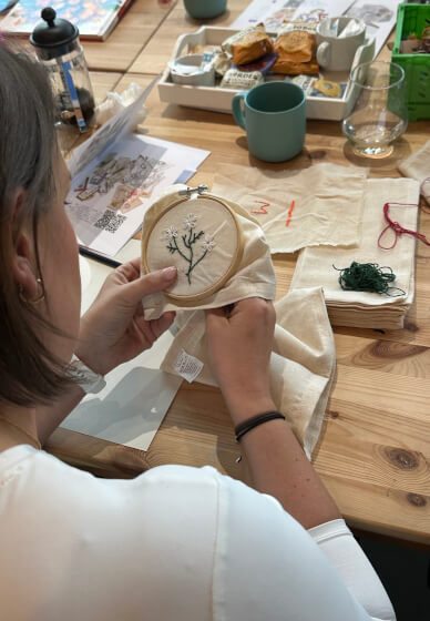 Embroider Your Own Linen Napkin Set – a Stitching Workshop