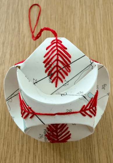 Embroidered Paper Bauble Workshop