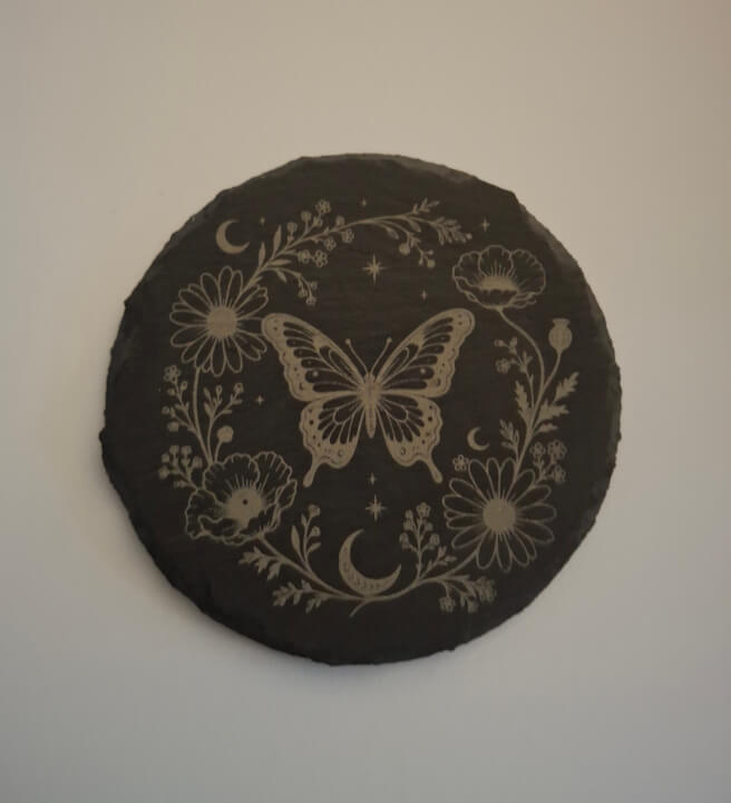 Engraved Welsh Slate Coaster 3
