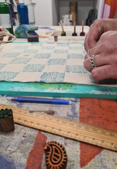 Family Block Printing Workshop: Design Tote Bags Together