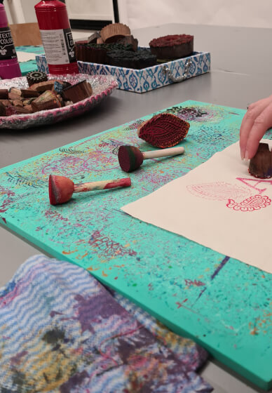 Family Block Printing Workshop: Design Tote Bags Together