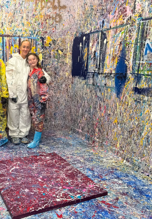 Family Splatter Painting Experience in London for Four Guests
