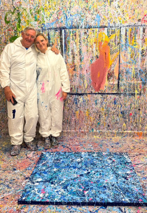 Family Splatter Painting Experience in London for Four Guests
