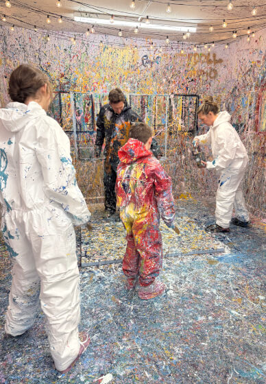 Family Splatter Painting Experience