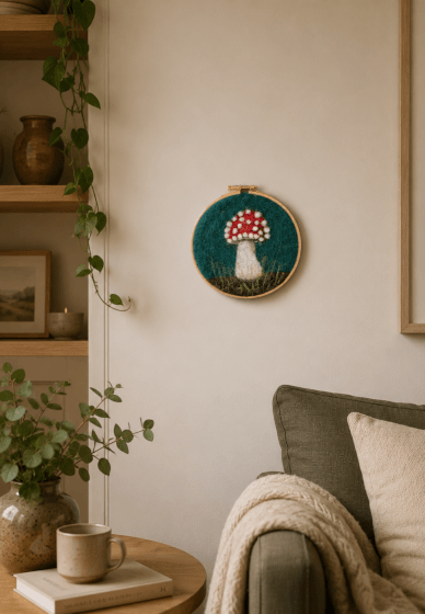 Felted Fly Agaric Picture Workshop