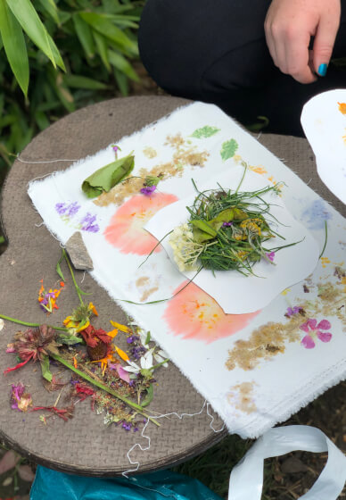 Flower Printing Textiles Workshop