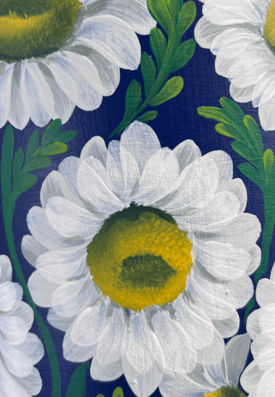 Folk Art Daisies Flowerpot Painting Workshop