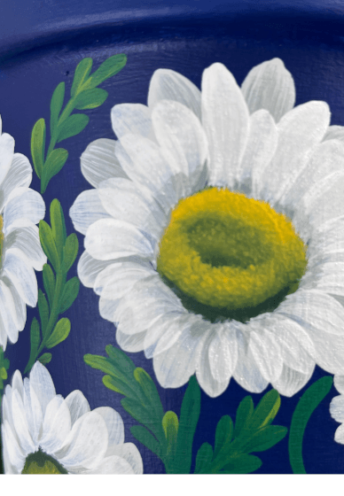 Folk Art Daisies Flowerpot Painting Workshop