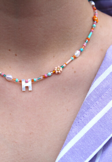 Freshwater Pearl Beaded Daisy Necklaces