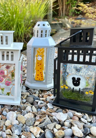 Fused Glass Summer Lanterns