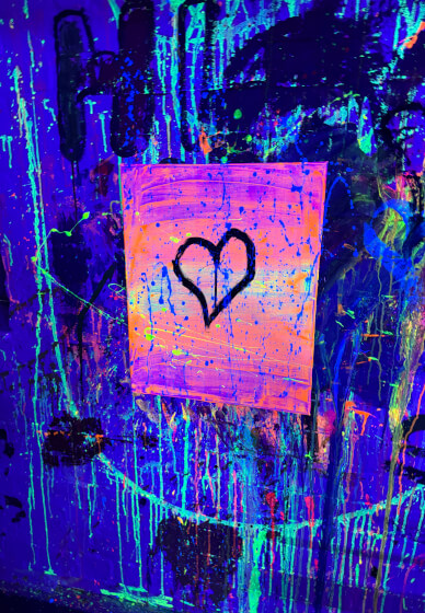 Glow in the Dark Splatter Painting Class