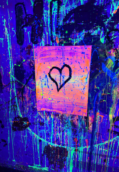 Glow in the Dark Splatter Painting Class
