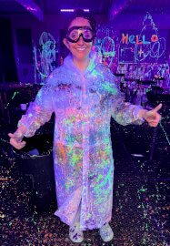 Glow in the Dark Splatter Painting Class