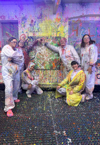 Glow in the Dark Splatter Painting Class