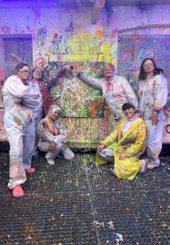 Glow in the Dark Splatter Painting Class