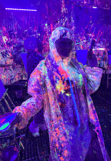 Glow in the Dark Splatter Painting Class