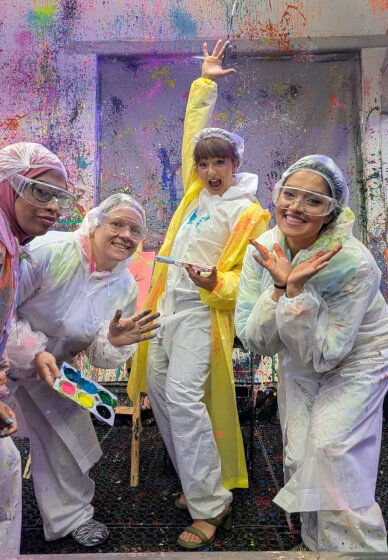 Glow in the Dark Splatter Painting Class