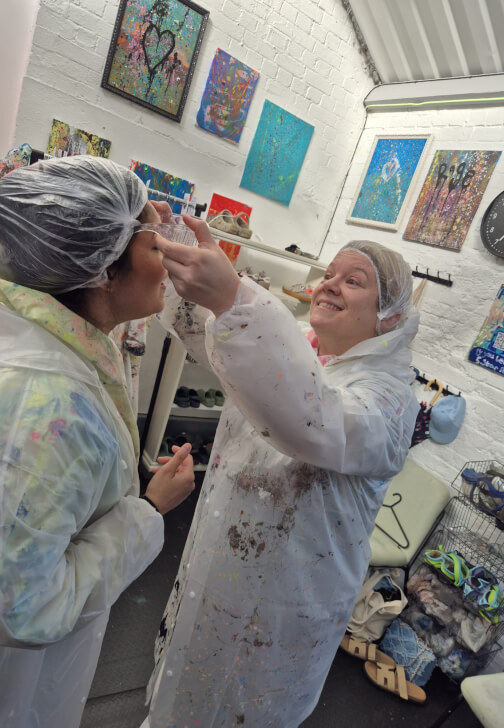 Glow in the Dark Splatter Painting Class