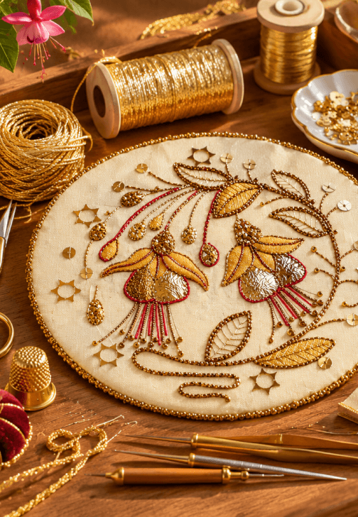 Gold Work Fuchsia Workshop