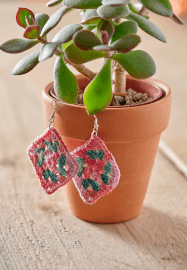 Granny Square Crochet Earrings Workshop
