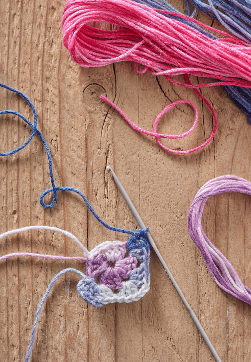 Granny Square Crochet Earrings Workshop