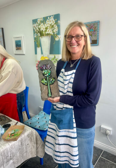 Half-day Garden Mosaics on Slate Workshop