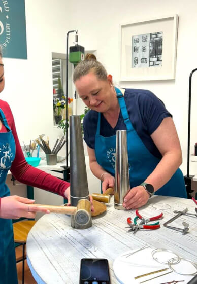Hammered Silver Bangle Workshop