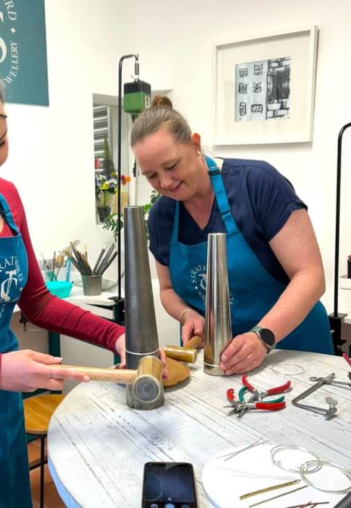 Hammered Silver Bangle Workshop