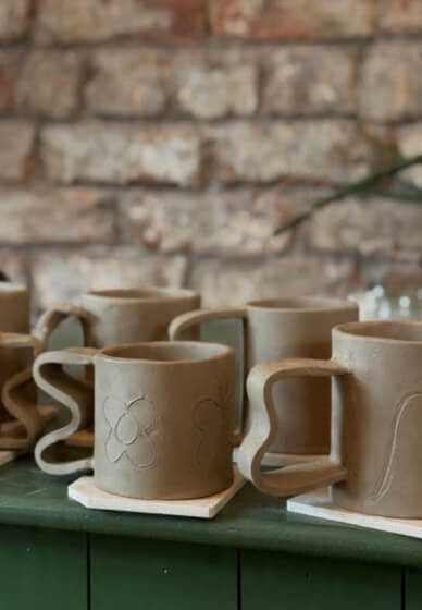 Hand Building Mug Pottery Workshop