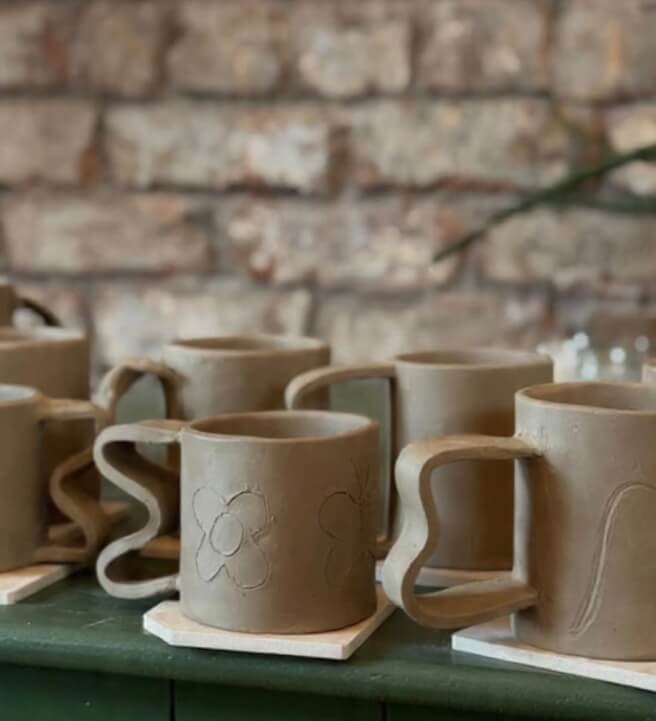 Hand Building Mug Pottery Workshop