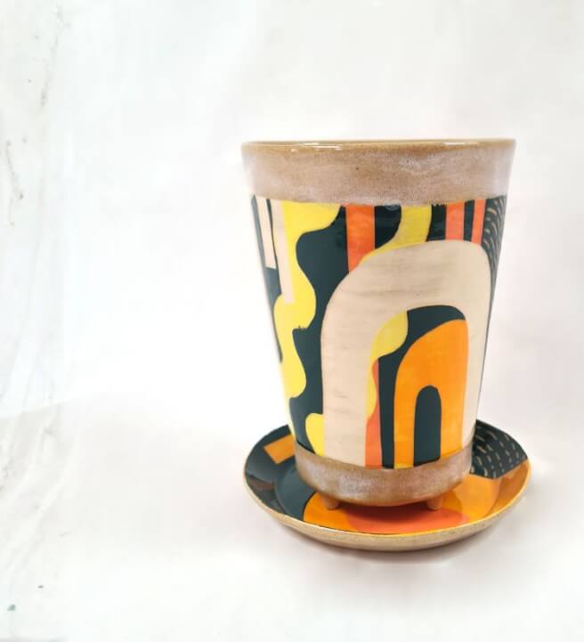 Handbuilt Pottery: Make a Plant Pot with Slip Decoration