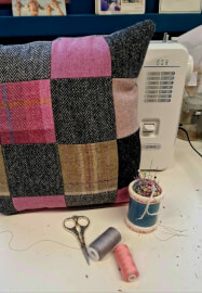 Harris Tweed Patchwork Cushion Workshop