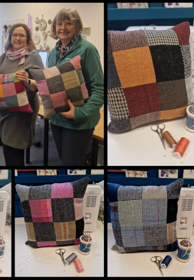 Harris Tweed Patchwork Cushion Workshop