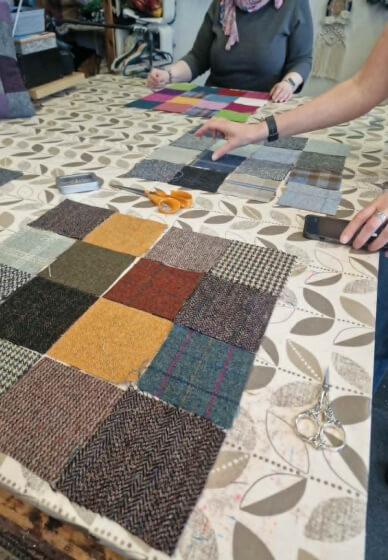 Harris Tweed Patchwork Cushion Workshop