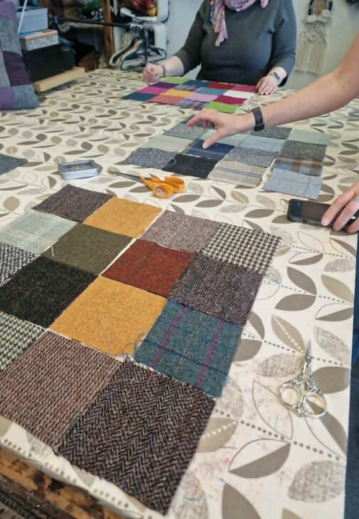 Harris Tweed Patchwork Cushion Workshop