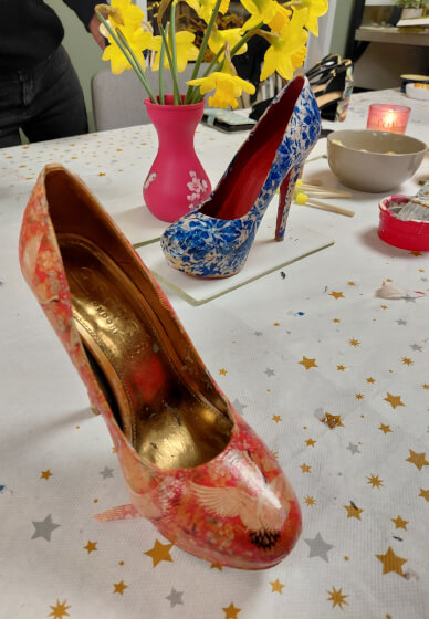 Heels and Bubbles Decoupage Workshop