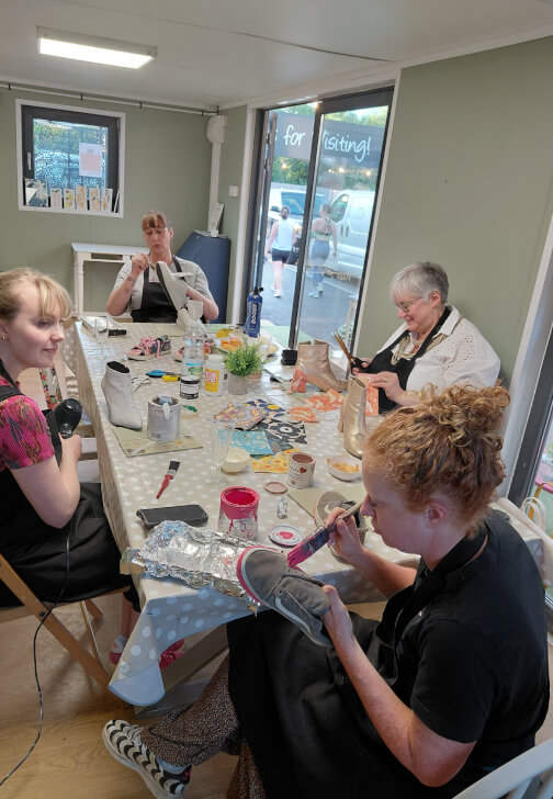 Heels and Bubbles Decoupage Workshop