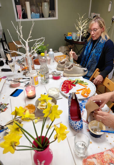 Heels and Bubbles Decoupage Workshop