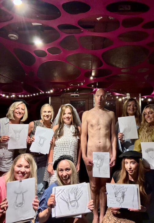 Hen Party Life Drawing Class in Manchester